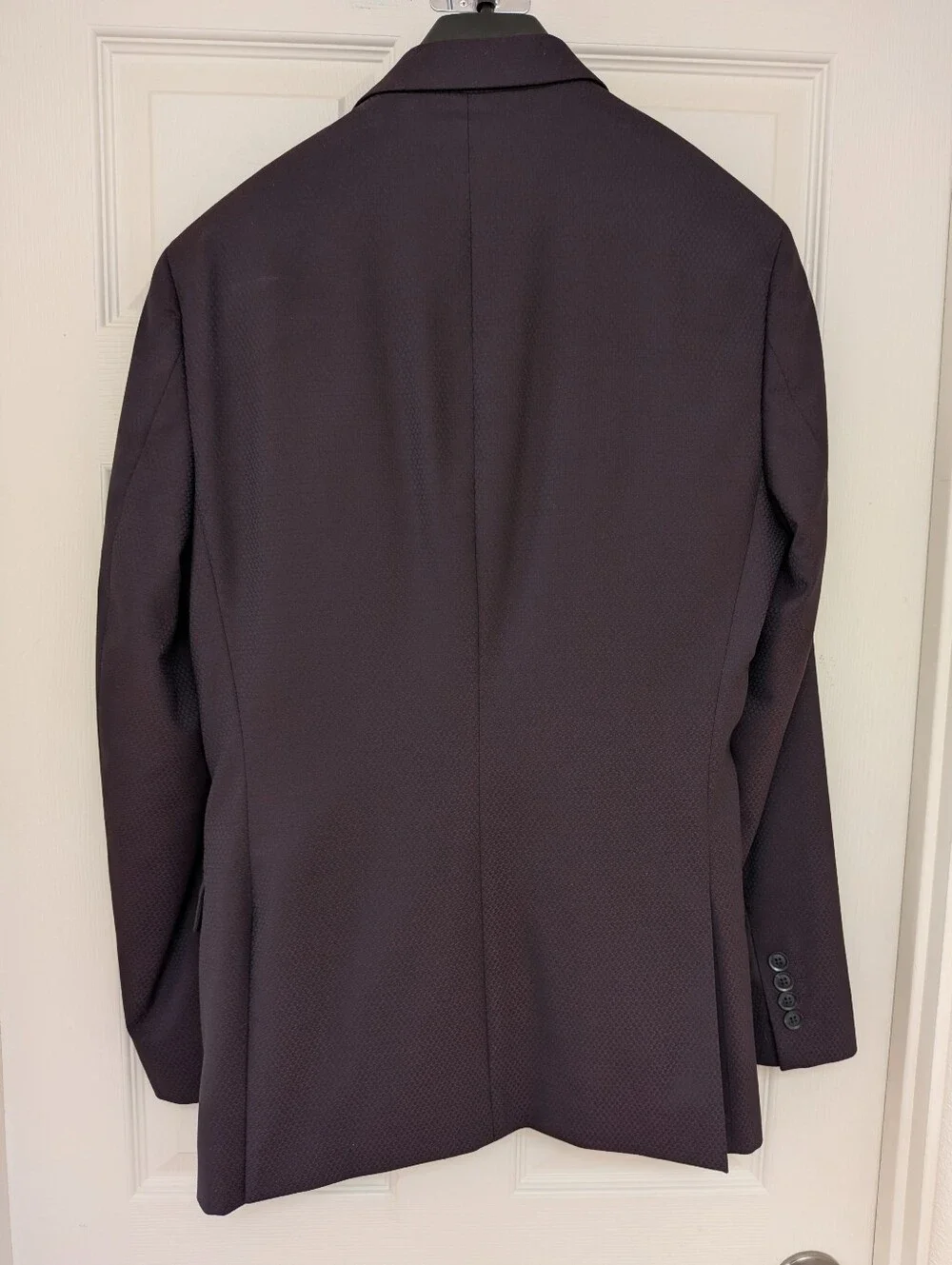 J Ferrar Mens Slim blazer sport coat * 38R * Burgundy/Plum * Peak Collar